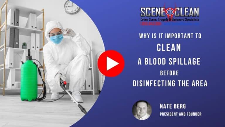 clean a blood spillage